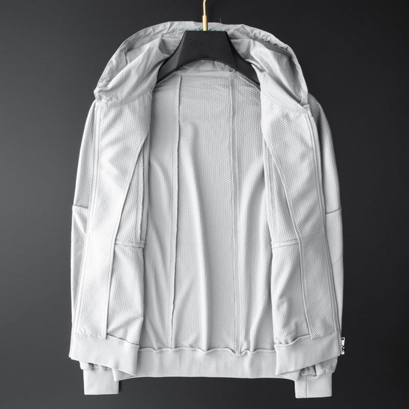 Ensemble Mesh Nid d'Abeille Stretch Slim Fit Capuche - Homme