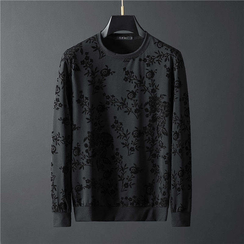 Ensemble Pull Jacquard Simple Col Rond - Homme