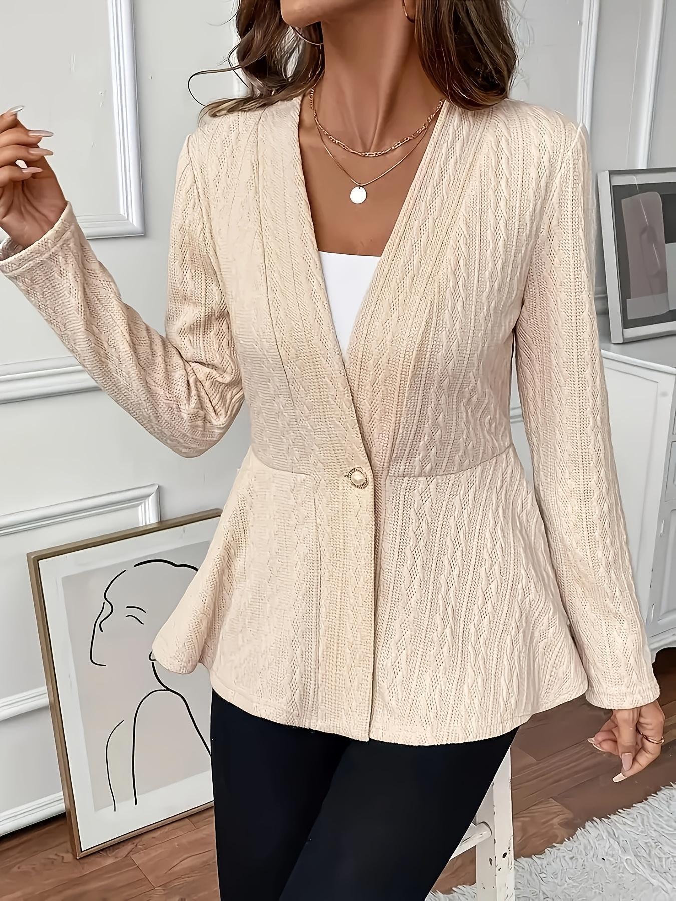 Cardigan Tricoté Un Bouton - Classique