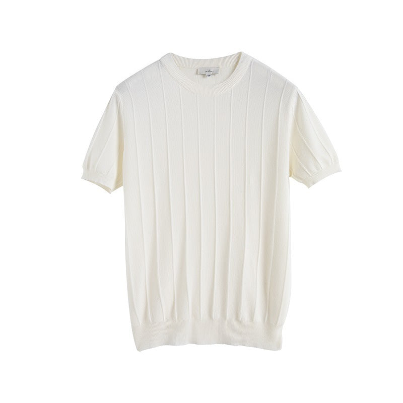 T-shirt Tricoté Été - Col Rond Léger