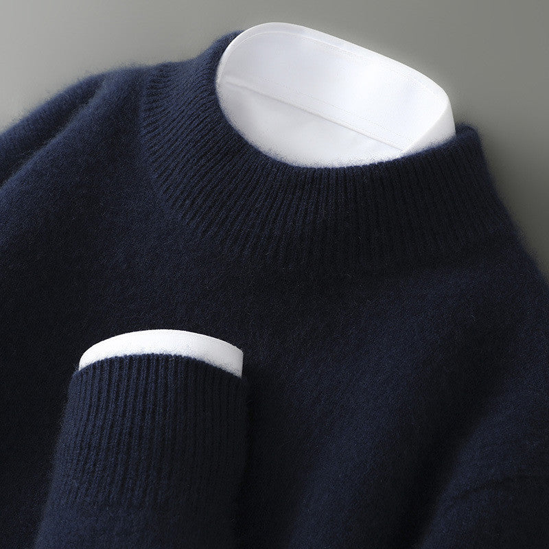 Pull Demi-Col Roulé Loose Automne-Hiver - Homme