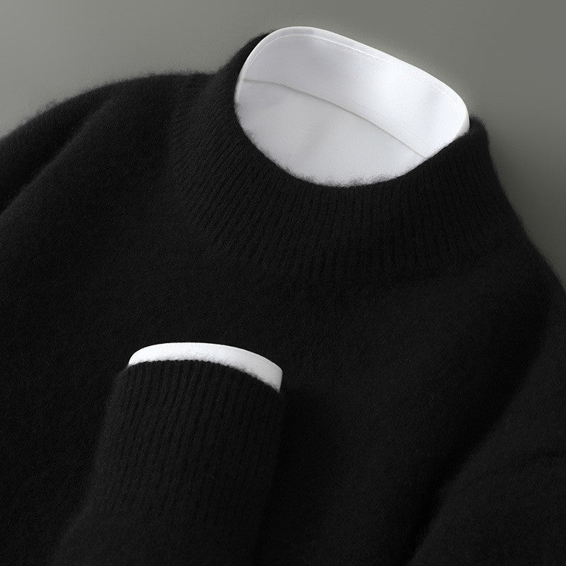 Pull Demi-Col Roulé Loose Automne-Hiver - Homme
