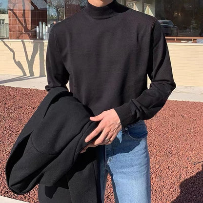 Pull Coréen Col Montant Chaud - Homme