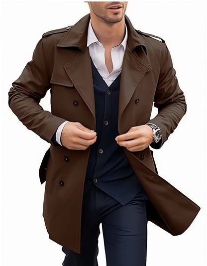 Manteau Mi-Long Double Boutonnage Euro-Américain - Homme