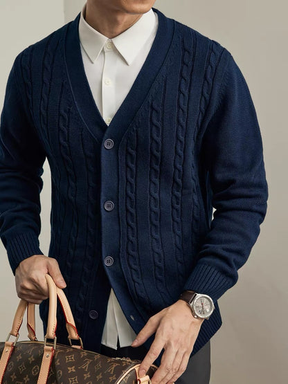 Gilet Maille Couleur Unie Hiver - Homme