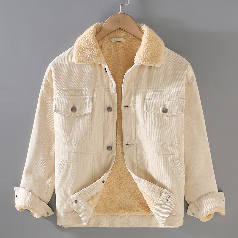 Veste Velours Côtelé Workwear Rétro Américain - Homme