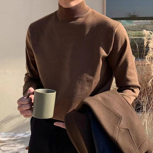 Pull Coréen Col Montant Chaud - Homme