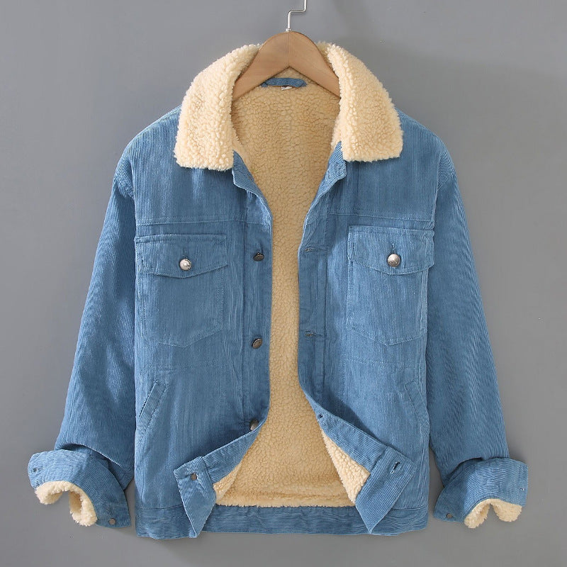 Veste Velours Côtelé Workwear Rétro Américain - Homme