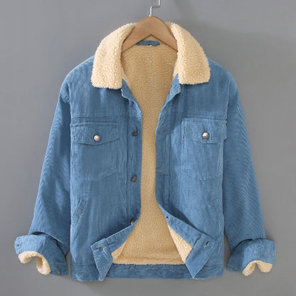 Veste Velours Côtelé Workwear Rétro Américain - Homme