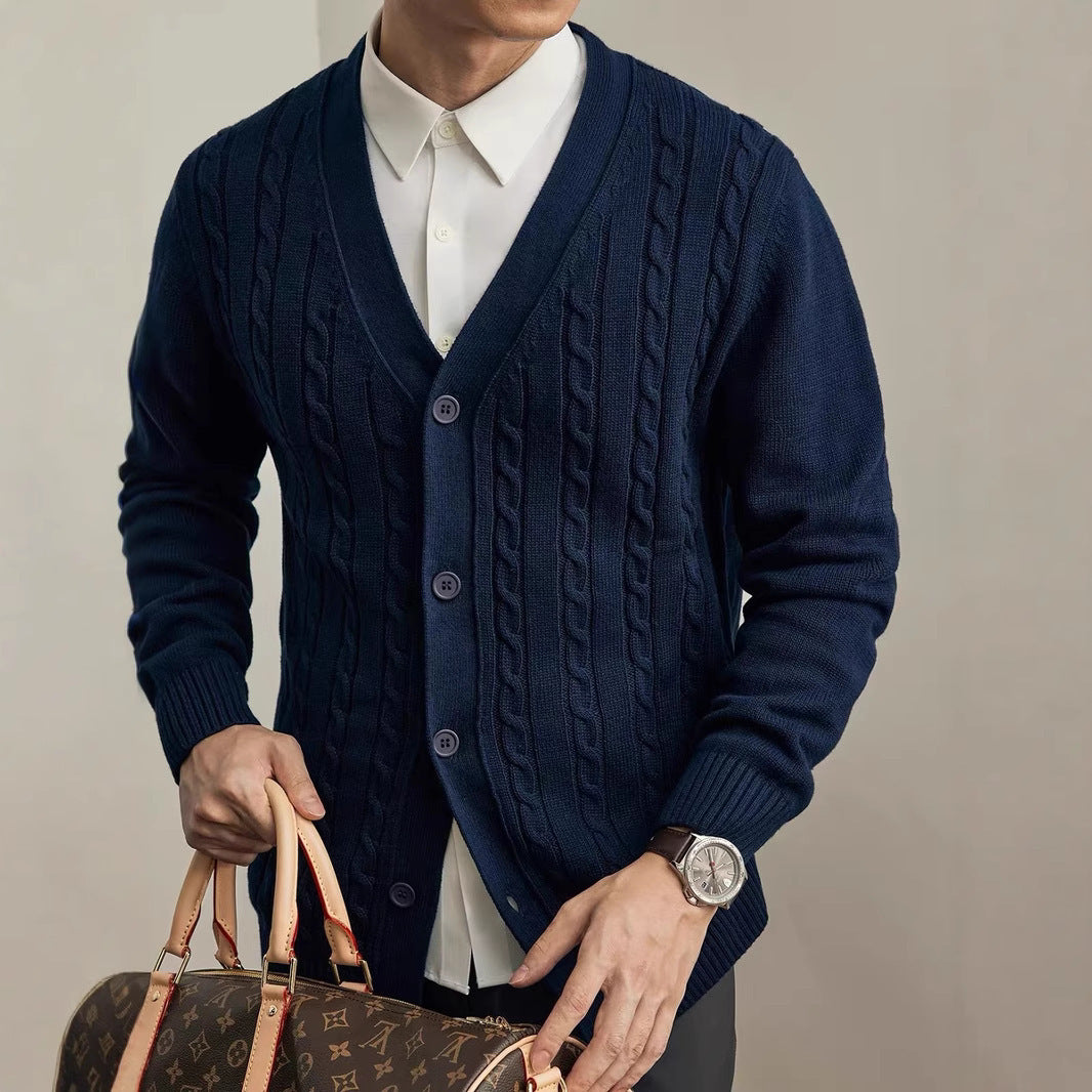 Gilet Maille Couleur Unie Hiver - Homme