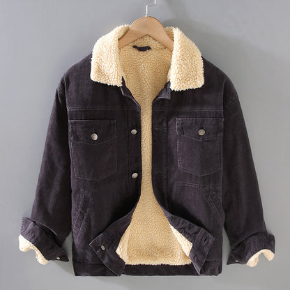 Veste Velours Côtelé Workwear Rétro Américain - Homme