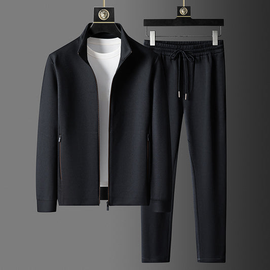 Ensemble Sport Casual Col Montant Zip - Homme