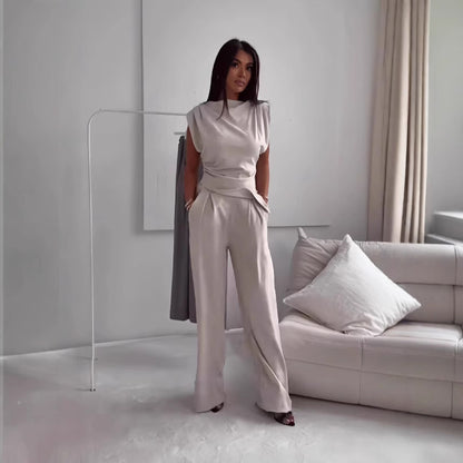 Ensemble Tailleur Sans Manches - Top Fendu