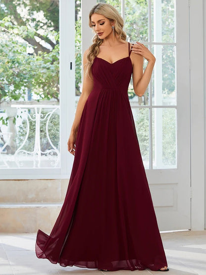 Robe Longue Plissée - Bretelles Banquet