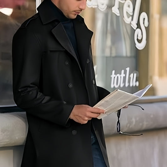 Manteau Mi-Long Double Boutonnage Euro-Américain - Homme