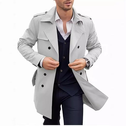 Manteau Mi-Long Double Boutonnage Euro-Américain - Homme
