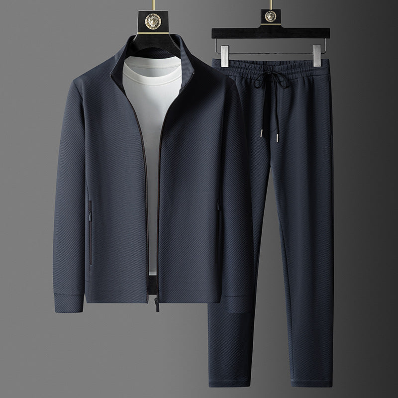 Ensemble Sport Casual Col Montant Zip - Homme