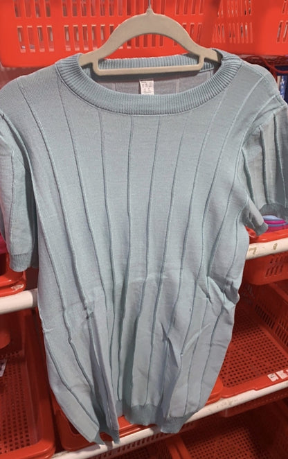 T-shirt Tricoté Été - Col Rond Léger
