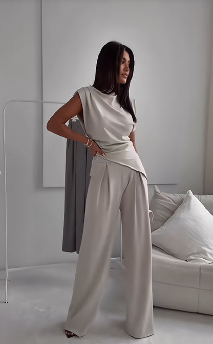 Ensemble Tailleur Sans Manches - Top Fendu