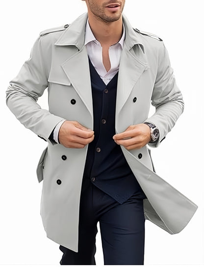 Manteau Mi-Long Double Boutonnage Euro-Américain - Homme