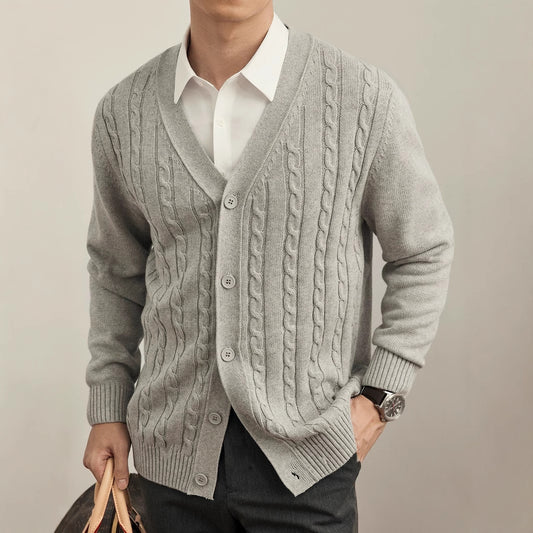 Gilet Maille Couleur Unie Hiver - Homme