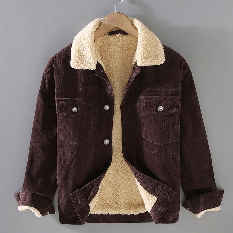 Veste Velours Côtelé Workwear Rétro Américain - Homme