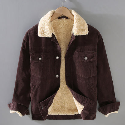 Veste Velours Côtelé Workwear Rétro Américain - Homme