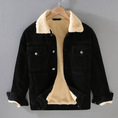 Veste Velours Côtelé Workwear Rétro Américain - Homme