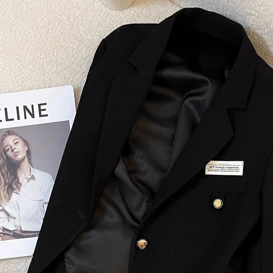 Veste Courte Noire College - Femme