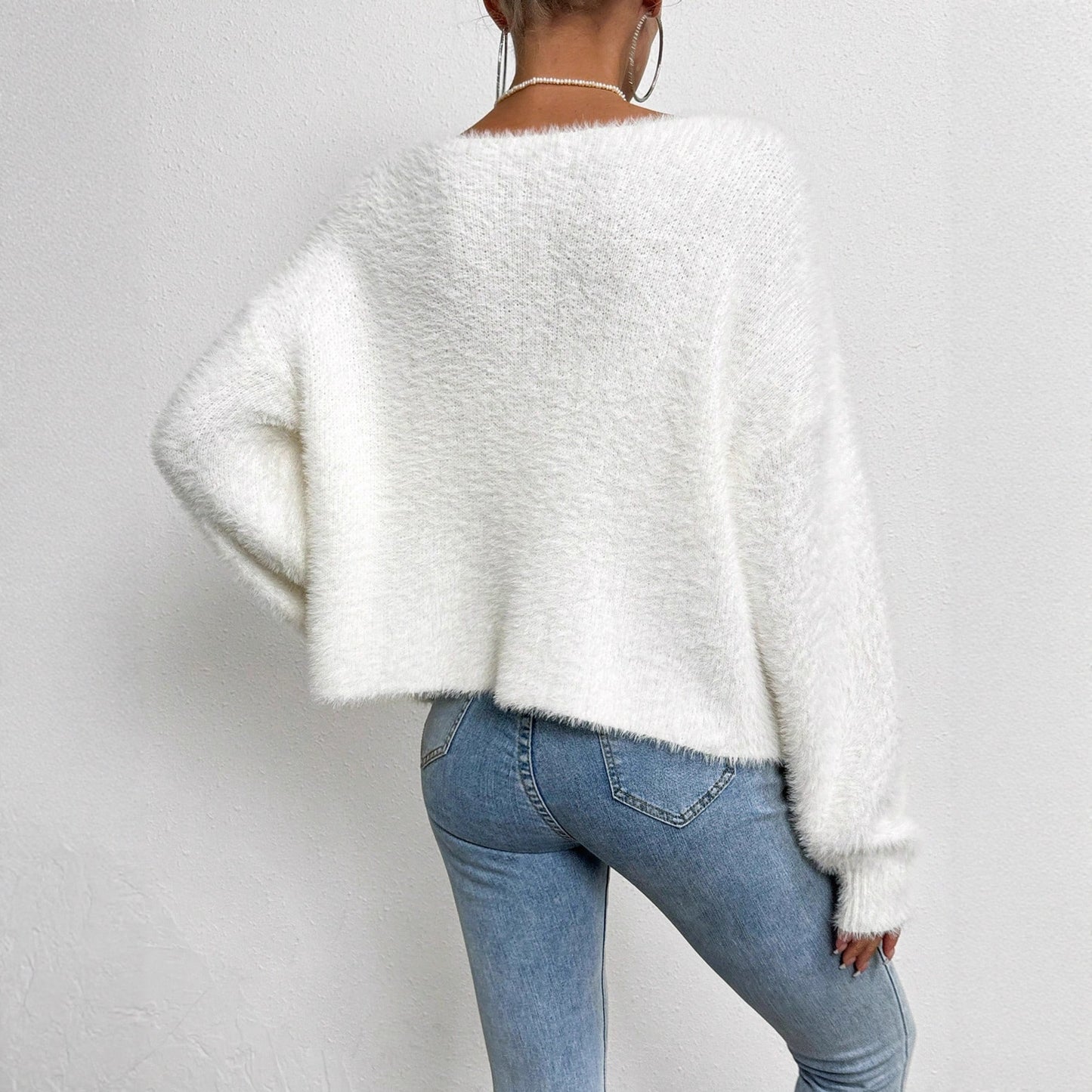 Cardigan Col V Perlé - Femme