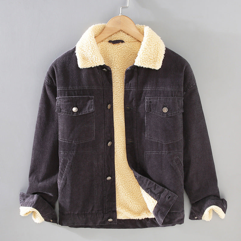 Veste Velours Côtelé Workwear Rétro Américain - Homme