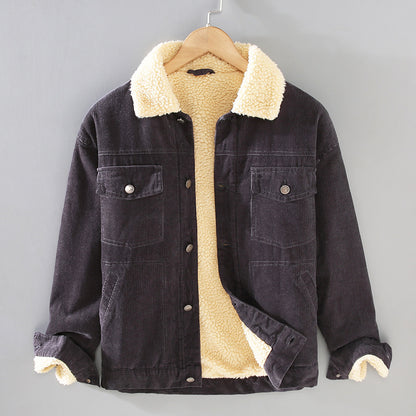 Veste Velours Côtelé Workwear Rétro Américain - Homme