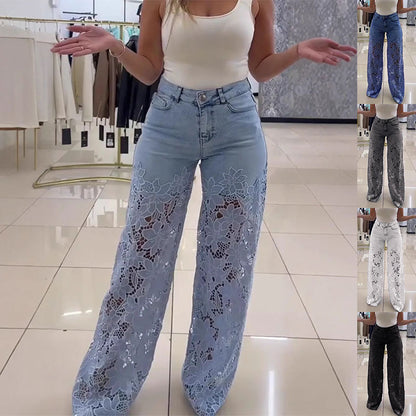Jean Y2K Dentelle - Taille Haute Tendance