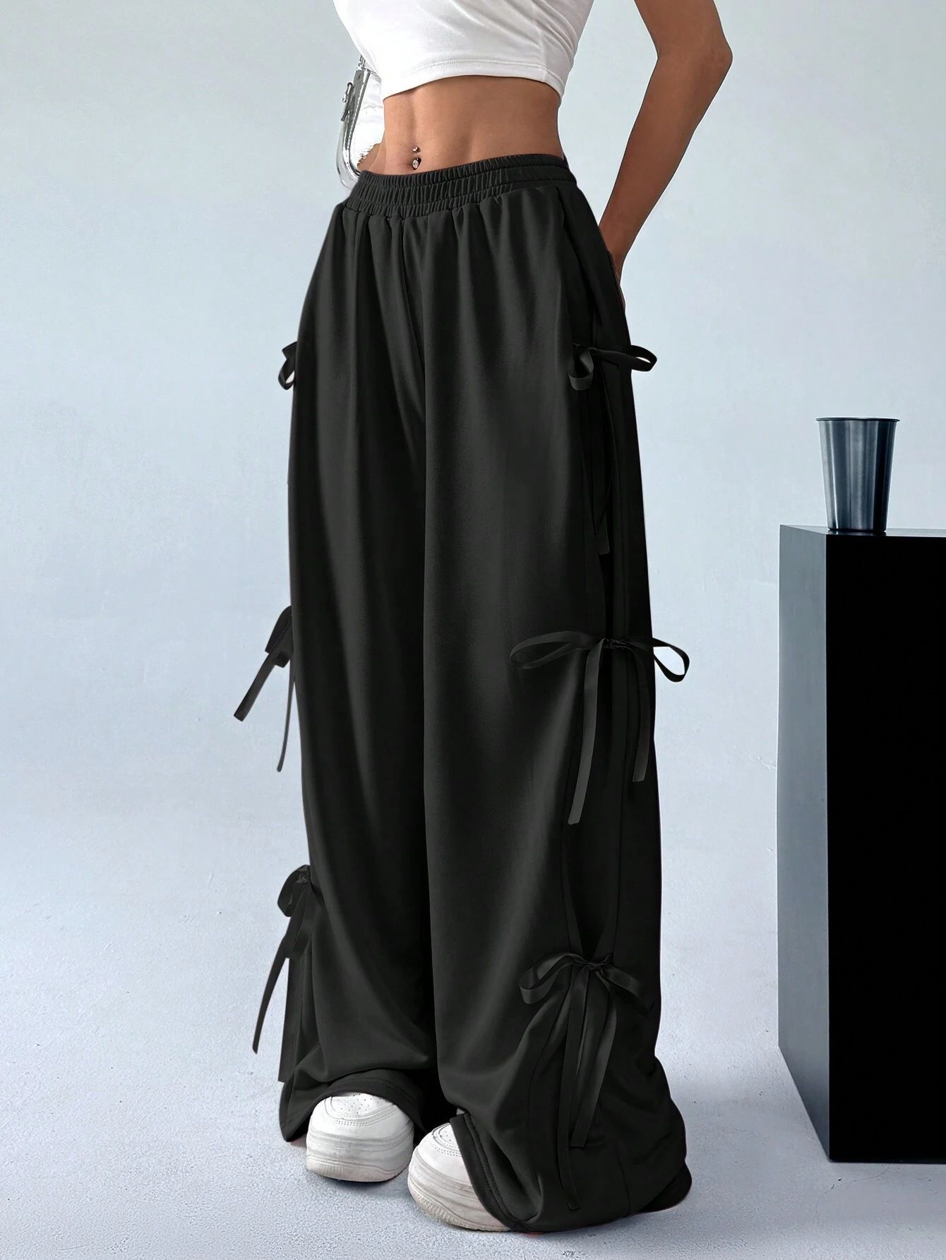 Pantalon Casual à Nœud - Confort Élastique