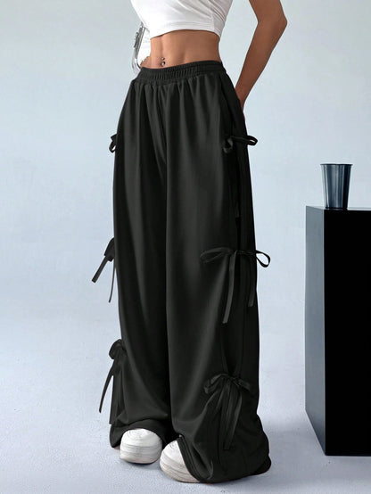 Pantalon Casual à Nœud - Confort Élastique