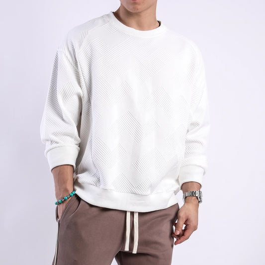 Pull Jacquard Col Rond Mi-Saison - Homme