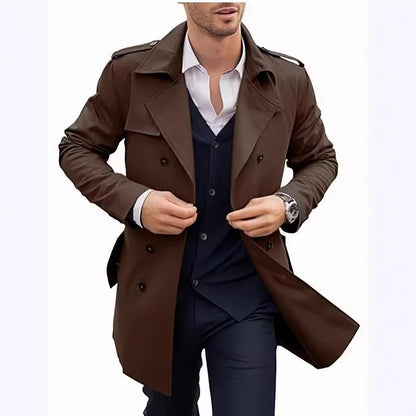 Manteau Mi-Long Double Boutonnage Euro-Américain - Homme