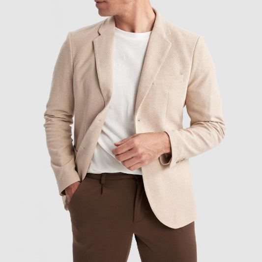 Veste Costume Business Casual Imprimée Double Bouton - Homme