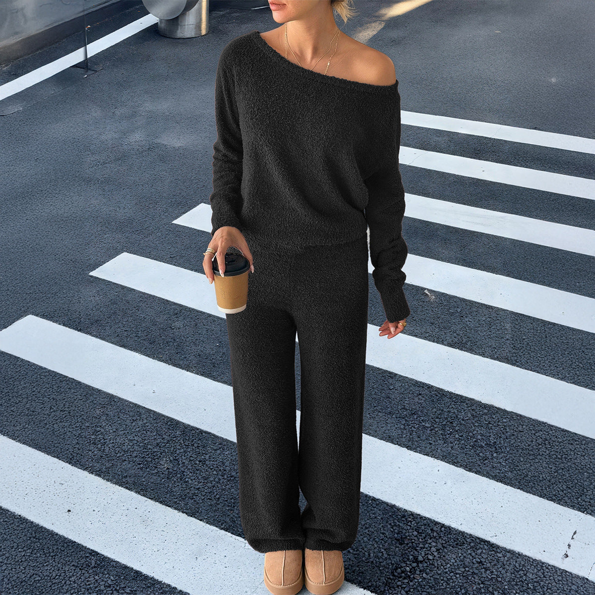Ensemble Sport Pull Pantalon Manches Longues - Femme