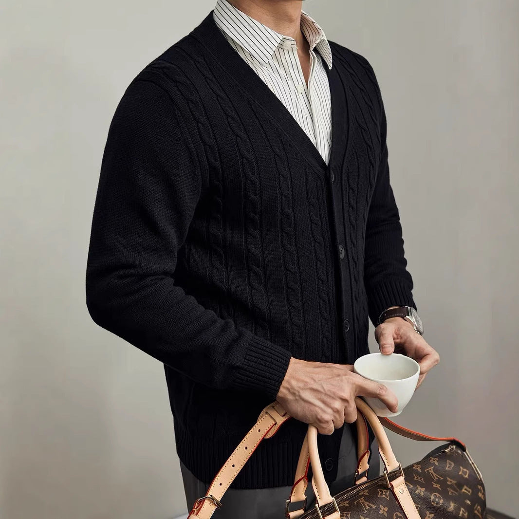 Gilet Maille Couleur Unie Hiver - Homme