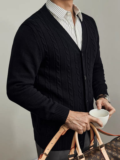 Gilet Maille Couleur Unie Hiver - Homme