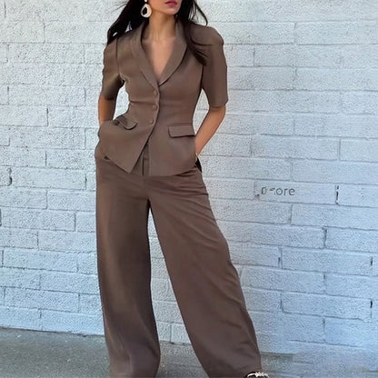 Ensemble Top Pantalon Slim Fit - Femme