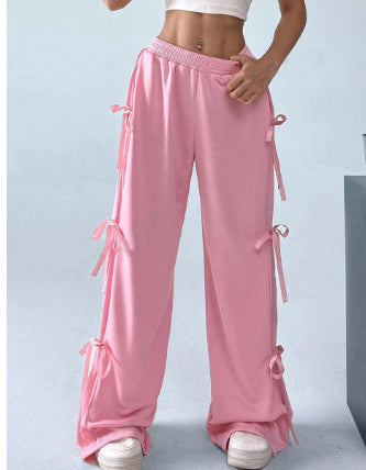 Pantalon Casual à Nœud - Confort Élastique